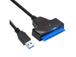 SATA to USB Adapter Cable for 2.5 inch SSD and HDD,VCOM USB 3.0 to SATA III Hard Driver Adapter,Support UASP SATA to USB Cable SATA Adapter Cable USB to SATA Adapter HDD to USB SSD Sata Cable-Black