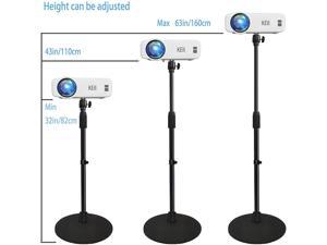 Stand only Mini Projector Stand Floor Stand Holder,Adjustable 31-62 inches,Upgraded and Reinforced Chassis,Applicable to Projector Tray Holder,Digital Cameras camcorders SLRs Camera 