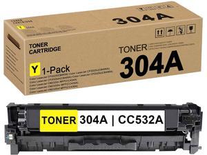 304A | CC532A 304A Toner Cartridge (Yellow,1 Pack) Replacement for HP Color CM2320n(CC434A) CM2320fxi(CC435A) CM2320nf MFP(CC436A) CP2025(CB493A) CP2025n(CB494A) Toner Printer