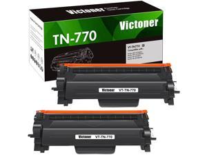 VICTONER Compatible Toner Cartridge Replacement for Brother TN770 TN-770 TN 770 mfc L2750DWXL mfcl2750dwxl MFC-L2750DWXL mfc l2750dw mfc2750dw MFC-2750DW HL-L2370DWXL HLL2370DW printer (Black, 2 Pack)