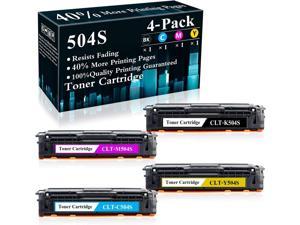 4Pack BKCMY CLTK504S C504S Y504S M504S Compatible Toner Cartridge Replacement for Samsung Xpress C1810W C1860FW CLX4195 4195FW 4195N 4195FW 4170 CLP 415 415NW 470 475 PrinterSold by TopInk