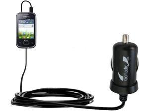 Gomadic Intelligent Compact CarAuto DC Charger Suitable for The Samsung Galaxy Pocket Duos  2A  10W Power at Half The Size Uses Gomadic TipExchange Technology