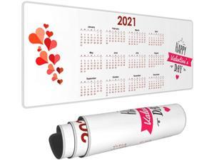 2021 Calendar Large Mouse Pad 31.5 X 11.8in Long Extended Non Slip Rubber Multipurpose Work Game Office