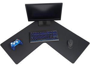 LPadds L Shaped Mouse Pad - Large, 3mm thickness, Stitched Edges, Water Resistant - Corner Mouse Mat for L Shaped Desk, Corner Desk and Gaming Setup