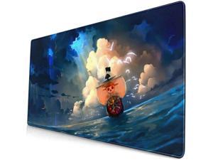 kiyokidy Anime One Piece Mouse Pad,Extended Gaming Mouse Pad with Stitched Edges, Large Mouse pad with Non-Slip Rubber Base for Work & Gaming, Office & Home, 31.5x15.7inch