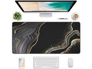 Gray Ink Marble Big Computer Keyboard Mousepad XXL Gaming Desk Pad 31.5 x 15.7 Inch Waterproof Mouse Mat with Stitched Edges and Non-Slip Base for Office Gaming Atufsuat Extended Large Mouse Pad 
