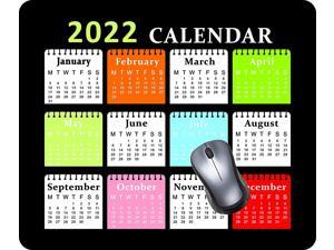 2022 Calendar Mouse Pad with Holidays,Gaming Mousepad with Non-Slip Rubber Base for Gift,Aristocats Shy Marie Game and Office Mouse Mat 