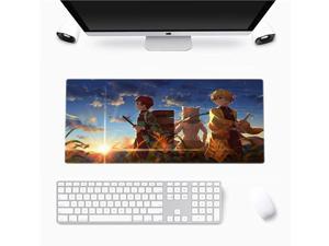 SULANFEI Anime Mouse Mat Classic Japanese Anime Demon Slayer Mouse Pad Large Gaming Mouse Pad Mouse Pad for Office Supplies NonSlip Rubber Computer Game Mouse Mat 24 in X 14 in
