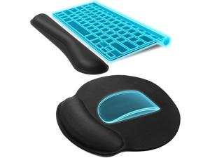 Gel Mouse Pad (17 Inch) with Wrist Rest, Comfortable with Non-Slip PU Base