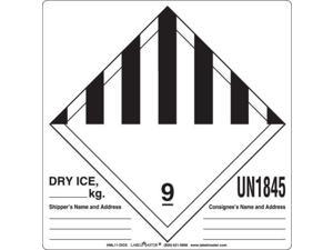 Labelmaster HML11-DICE Dry Ice Label, Hazmat, 4.75" x 4" (Pack of 500)