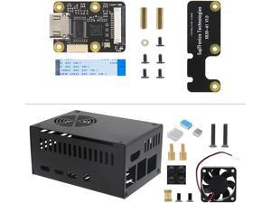 Geekworm Raspberry Pi Hdmi to CSI-2 Module X630 with Metal Case & Cooling Fan, Hdmi Input Bridge TC358743 Supports up to 1080p/25Fps Compatible with Raspberry Pi 4 Model B Only