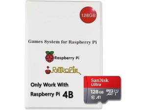 BeiErMei Raspberry Pi 4B 400 Game System Retropie RetroArch EmulationStation Preloaded 128GB Games Plus Data, Only Work with Raspberry Pi 4B 400, KODI+LXDE Video Previews