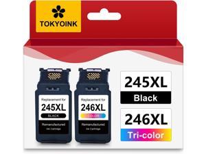 245XL 246XL Black and Color Combo Pack Ink Cartridges Replacement Ink 245 246 PG245XL CL246XL Works with Canon Pixma MG2522 TR4520 MX490 TS3322 MX492 TS3122 MG2500 TR4500 TR4522 Printers