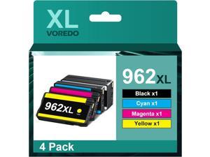 962XL Ink Cartridges Combo Pack High Capacity Latest Version Replacement 962 962XL HP962 Ink Officejet Pro 9025 9015 9010 9018 9012 9020 Printer Black Cyan Megenta Yellow 4 Pack