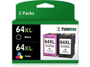 64XL Ink Cartridges Black and Color Replacement 64XL Ink Cartridge Combo Pack Ink 64 XL Work with HP Envy Photo 7858 7855 7155 Envy Inspire 7255e 7955e Tango Series1 Black 1 TriColor