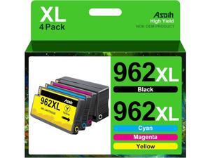 962XL Ink Cartridges Combo Pack Compatible Ink 962XL Black and Color Combo Pack HP 962 Ink Cartridges HP962XL Replacement Officejet Pro 9010 9015 9020 9025 9018 Printer 4Pack