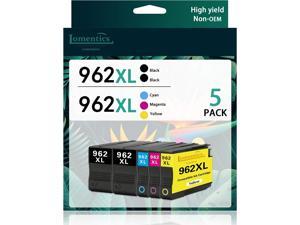 962XL Ink Cartridges Combo Pack 5Pack 2Black1Cyan1Magenta1Yellow LOMENTI Compatible 962XL 962 Ink Cartridges Replacement OfficeJet 9010 9014 9015 9016 9018 9019 9020 9022 9025 Printer