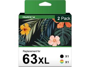 63XL Ink Cartridge Combo Pack Replacement Ink 63 HP 63XL Works with HP OfficeJet 3830 3833 4650 4655 5255 5258 5260 5200 Envy 4520 4512 DeskJet 1112 3630 3632 3633 Printer 1 Black1 TriColor