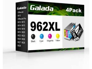 GALADA Remanufactured Ink Cartridges Replacement 962XL 962 XL for OfficeJet Pro 9015 9010 9025 9020 9018 9012 9028 Printer 1 Black 1 Cyan 1 Magenta 1 Yellow 4 Pack