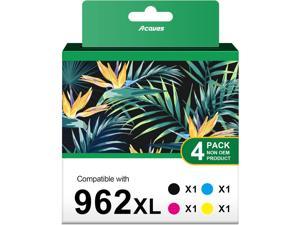 Ink 962XL Black and Color Combo Pack 962 XL Ink Cartridges HP962XL Replacement 9010 Ink Cartridges Work for OfficeJet Pro 9010 9015 9018 9020 9025 Printers Black Cyan Magenta Yellow
