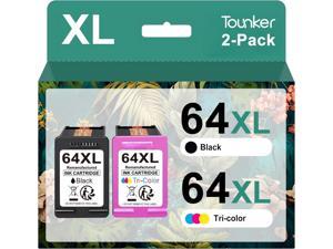 64XL BlackColor Ink Cartridges Replacement 64XL Ink Cartridge Combo Pack Remanufactured 64 Ink Works with HP Envy Photo 7858 7855 7155 7164 6255 Tango Series Printer Black  Tricolor