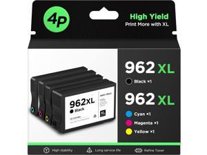 962XL Combo Pack 4Pack Compatible with HP 962 962XL High Yield Compatible with Officejet Pro 9010 9015 9025 9012 9018 9020 9013 9016 9019 Printer1 Black1 Cyan1 Magenta1 Yellow