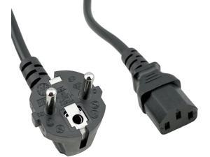 ACP1005 Europe Schuko CEE7/7 Plug to IEC C13 6 Foot Power Cord with VDE + ENEC approvals. Suitable for use as a Europe PC Computer Power Cord Europe Monitor Power Cord or Europe Printer Power Cord.