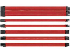 upHere Sleeve Extension Power Supply Cable Kit, Power Supply with Extra-Sleeved 24-PIN 8-PIN 6-PIN 4+4 PIN-Red,SC301 upHere Sleeve Extension Power Supply Cable Kit, Power Supply with Extra-Sleeved 24-PIN 8-PIN 6-PIN 4+4 PIN-Red,SC301
