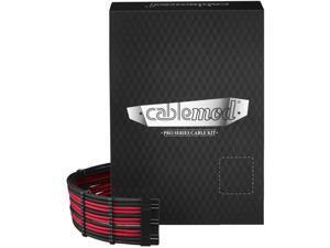 CableMod C-Series Pro ModFlex Sleeved Cable Kit for Corsair RM Black Label/RMi/RMX (Black + Red)