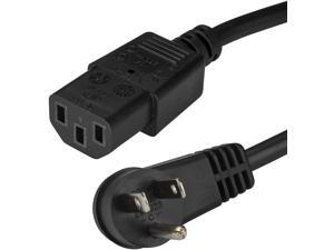 StarTech.com Power Cord - 6 ft / 2m - NEMA 5-15P to C13 Power Cord - Right Angle - Computer Power Cord - Power Cable - Power Supply Cord StarTech.com Power Cord - 6 ft / 2m - NEMA 5-15P to C13 Power Cord - Right Angle - Computer Power Cord - Power Cable - Power Supply Cord