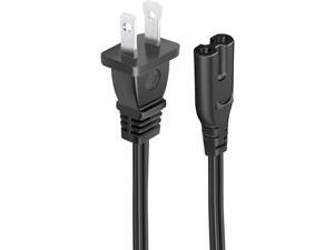 UL Listed Figure 8 8.2ft 2 Prong Power Cord for Samsung 24" 32" 40" 43" 48" 49" 50" 55" 60" 65" 75" inch LCD HD Smart 4K Curved TV AC Extension Power Cord Supply Cable Replacement UL Listed Figure 8 8.2ft 2 Prong Power Cord for Samsung 24" 32" 40" 43" 48" 49" 50" 55" 60" 65" 75" inch LCD HD Smart 4K Curved TV AC Extension Power Cord Supply Cable Replacement