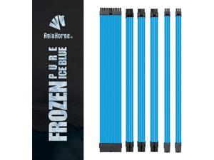 Asiahorse Customization Mod Sleeve Extension Power Supply Cable Kit 18AWG ATX/EPS/8-pin PCI-E/6-pin PCI-E (Pure ICE Blue) Asiahorse Customization Mod Sleeve Extension Power Supply Cable Kit 18AWG ATX/EPS/8-pin PCI-E/6-pin PCI-E (Pure ICE Blue)