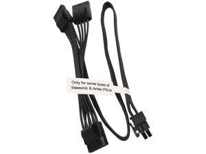 6 Pin Male to 3X 4 Pin Molex Female Hard Drive Power Adapter Cable for Seasonic Antec Modular Power Supply 20-in(50cm)