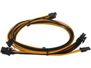 EVGA Black & Orange 750-850 G2/P2/T2 Power Supply Cable Set, Individually Sleeved (100-G2-08KO-B9)