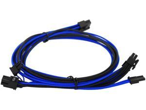 EVGA Black & Light Blue 750-850 G2/P2/T2 Power Supply Cable Set, Individually Sleeved (100-G2-08KL-B9)
