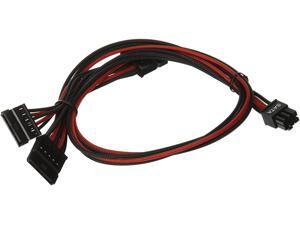 EVGA Black & Red 550-650 G2/P2/T2 Power Supply Cable Set, Individually Sleeved (100-G2-06KR-B9)
