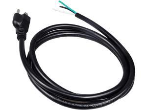 Gitachi 6ft 18 Gauge 3 Prong Heavy Duty Replacement Power Supply Cord Cable 110V 115V 120V Pigtail for Universal AC Appliance Gitachi 6ft 18 Gauge 3 Prong Heavy Duty Replacement Power Supply Cord Cable 110V 115V 120V Pigtail for Universal AC Appliance