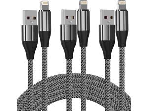 Unbreakable Charger Cable 10FT 6FT 3FT MFI Certified Heavy Duty Braided Fast Charging USB Cord Compatible with iPhone 11 Pro Max Xs X XR 8 7 6s 6 SE 5 5s 5c iPad iPod and More 