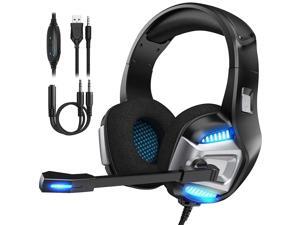 Gaming Headset for Xbox One, PS4 Gaming Headset with 7.1 Surround Sound Stereo, Noise Canceling Over Ear Headphones with Mic, LED Light, Soft Memory Earmuffs for Nintendo Switch, PC, Mac, Laptop Gaming Headset for Xbox One, PS4 Gaming Headset with 7.1 Surround Sound Stereo, Noise Canceling Over Ear Headphones with Mic, LED Light, Soft Memory Earmuffs for Nintendo Switch, PC, Mac, Laptop