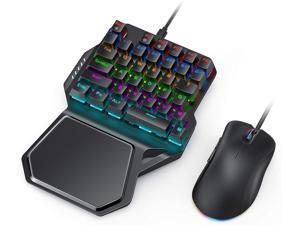 Vivefox One Handed Mechanical Backlit Gaming Keyboard and Mouse Adapter for PS4 PS3 Xbox One N-Switch Window PC Game Console Support Call of Duty Modern Warfare Overwatch PUBG Fortnite COD Vivefox One Handed Mechanical Backlit Gaming Keyboard and Mouse Adapter for PS4 PS3 Xbox One N-Switch Window PC Game Console Support Call of Duty Modern Warfare Overwatch PUBG Fortnite COD