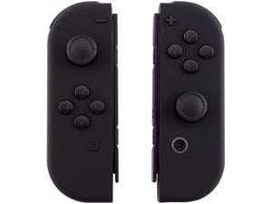 eXtremeRate Soft Touch Grip Black Joycon Handheld Controller Housing Shell with Full Set Buttons, DIY Replacement Shell Cover for Nintendo Switch Joy-Con – Console Shell NOT Included