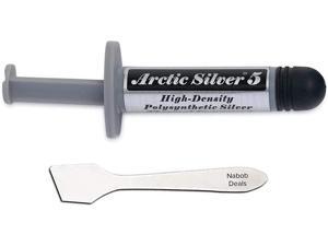 Nabob Deals Arctic Silver 5 Thermal Cooling Compound Paste 3.5g Heatsink Paste High-Density Polysynthetic Silver with Bonus Tool (Arctic Silver with Bonus Tool) Nabob Deals Arctic Silver 5 Thermal Cooling Compound Paste 3.5g Heatsink Paste High-Density Polysynthetic Silver with Bonus Tool (Arctic Silver with Bonus Tool)
