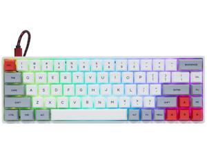 EPOMAKER GK68XS 68 Keys Hot-swap RGB Bluetooth5.1 Wireless/Wired Mechanical Keyboard with Split Spacebar Module, 1900mAh Battery, Dye-subbed PBT GSA Keycaps (Gateron Blue Switch, Grey White) EPOMAKER GK68XS 68 Keys Hot-swap RGB Bluetooth5.1 Wireless/Wired Mechanical Keyboard with Split Spacebar Module, 1900mAh Battery, Dye-subbed PBT GSA Keycaps (Gateron Blue Switch, Grey White)