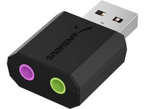 Sabrent USB External Stereo Sound Adapter for Windows and Mac. Plug and Play No Drivers Needed. (AU-MMSA) Sabrent USB External Stereo Sound Adapter for Windows and Mac. Plug and Play No Drivers Needed. (AU-MMSA)