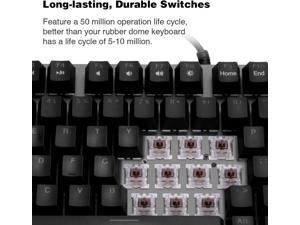 Velocifire Tenkeyless Mechanical Keyboard Mini, 78-Key Compact Ergonomic, Outemu Brown Switches Backlit and Double-Shot ABS Keycaps for Copywriter, Typist and Programmer
