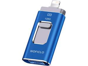 USB for iPhone 128GB WOFICLO iPad USB Memory Stick Compatible iPhone 11/iPad/iPod/Mac/Android/PC/iOS (128GB, Blue) USB for iPhone 128GB WOFICLO iPad USB Memory Stick Compatible iPhone 11/iPad/iPod/Mac/Android/PC/iOS (128GB, Blue)