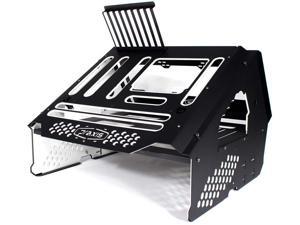 PrimoChill's Praxis Wetbench Powdercoated Steel Modular Open Air Computer Test Bench for Watercooling or Air Cooled Components (Black with White Accents) - Black w/White Accents PrimoChill's Praxis Wetbench Powdercoated Steel Modular Open Air Computer Test Bench for Watercooling or Air Cooled Components (Black with White Accents) - Black w/White Accents
