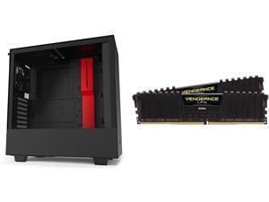NZXT H510 - CA-H510B-BR - Compact ATX Mid-Tower PC Gaming Case - Black/Red & Corsair Vengeance LPX 16GB (2x8GB) DDR4 DRAM 3200MHz C16 Desktop Memory Kit - Black NZXT H510 - CA-H510B-BR - Compact ATX Mid-Tower PC Gaming Case - Black/Red & Corsair Vengeance LPX 16GB (2x8GB) DDR4 DRAM 3200MHz C16 Desktop Memory Kit - Black