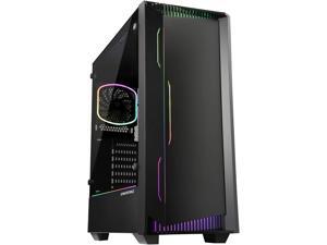 Enermax LIBLLUSION LL30 Addressable RGB ARGB Mid Tower Gaming PC Case Tempered Glass Pre-Installed Fans (X2), ECA-LL30-M1BB-ARGB Enermax LIBLLUSION LL30 Addressable RGB ARGB Mid Tower Gaming PC Case Tempered Glass Pre-Installed Fans (X2), ECA-LL30-M1BB-ARGB