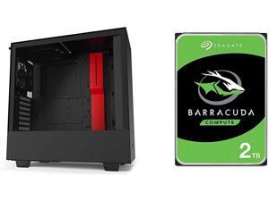 NZXT H510 - CA-H510B-BR - Compact ATX Mid-Tower PC Gaming Case - Black/Red & Seagate Barracuda 2TB Internal Hard Drive HDD – 3.5 Inch SATA 6Gb/s 7200 RPM 256MB Cache – Frustration Free Packaging NZXT H510 - CA-H510B-BR - Compact ATX Mid-Tower PC Gaming Case - Black/Red & Seagate Barracuda 2TB Internal Hard Drive HDD – 3.5 Inch SATA 6Gb/s 7200 RPM 256MB Cache – Frustration Free Packaging